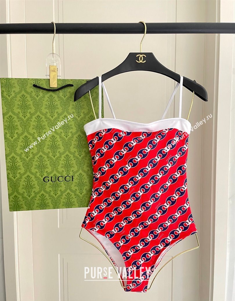 Gucci Printed Swimsuit Red 2025 0723 (SHI-250723042)