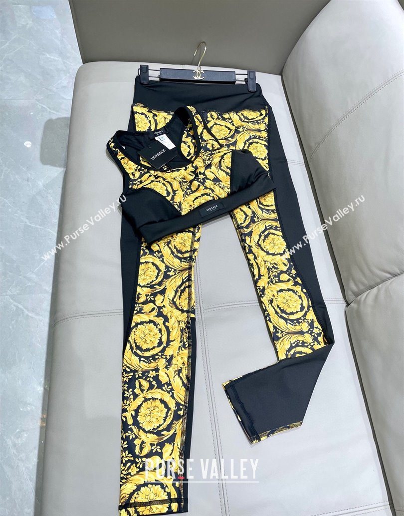 Versace Yoga Activewear Set Yellow/Black 2025 1112 (XMN-251112084)
