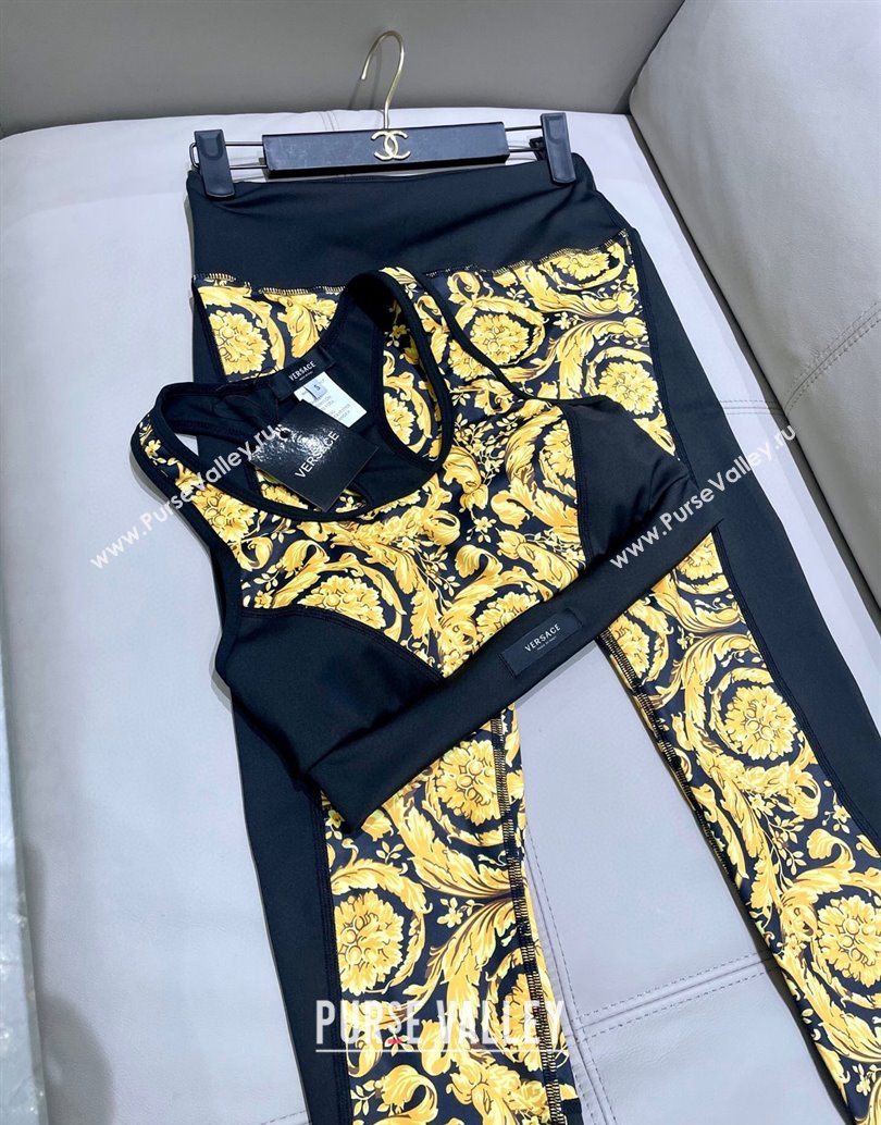Versace Yoga Activewear Set Yellow/Black 2025 1112 (XMN-251112084)