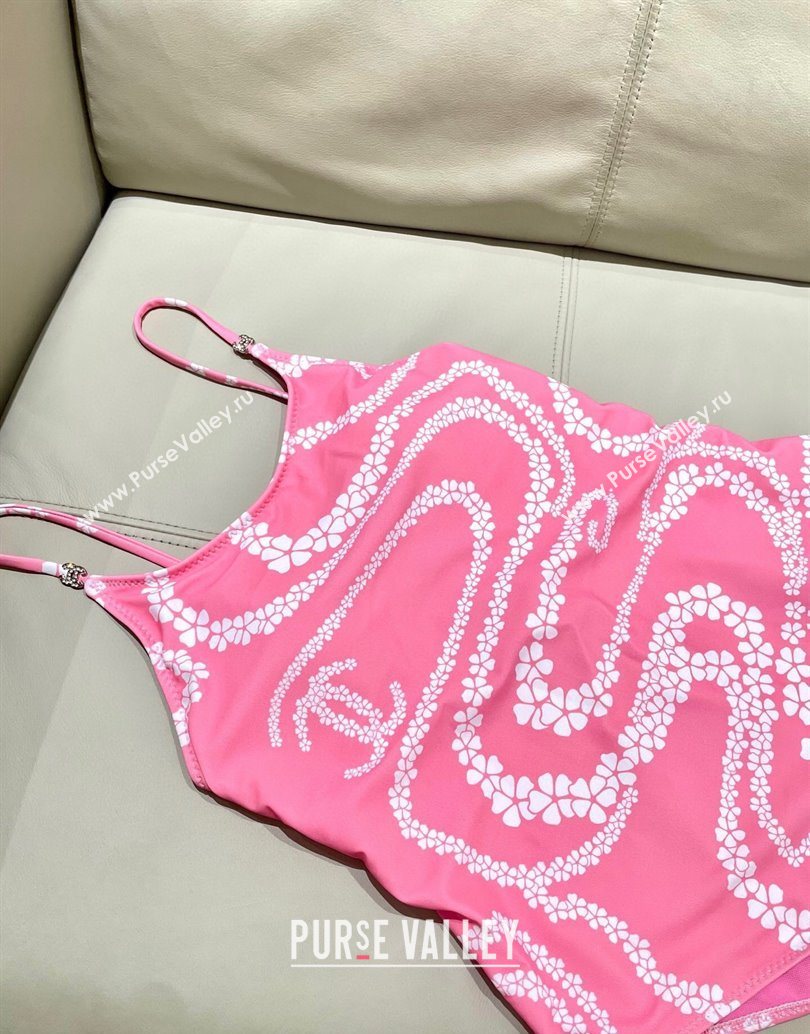 Chanel Printed One-Piece Swimwear Pink 2025 1112 (SHI-251112097)