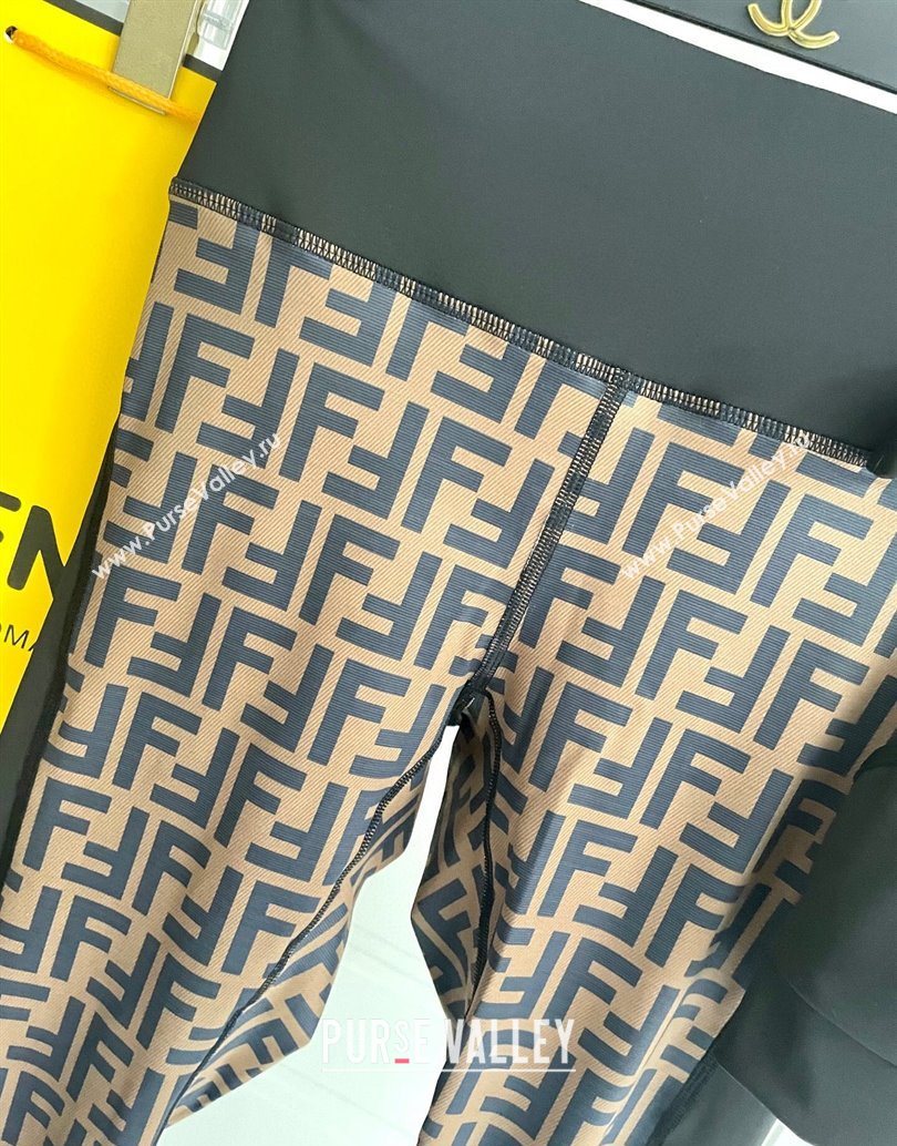 Fendi FF Yoga Activewear Set Brown/Black 2025 1112 (XMN-251112085)