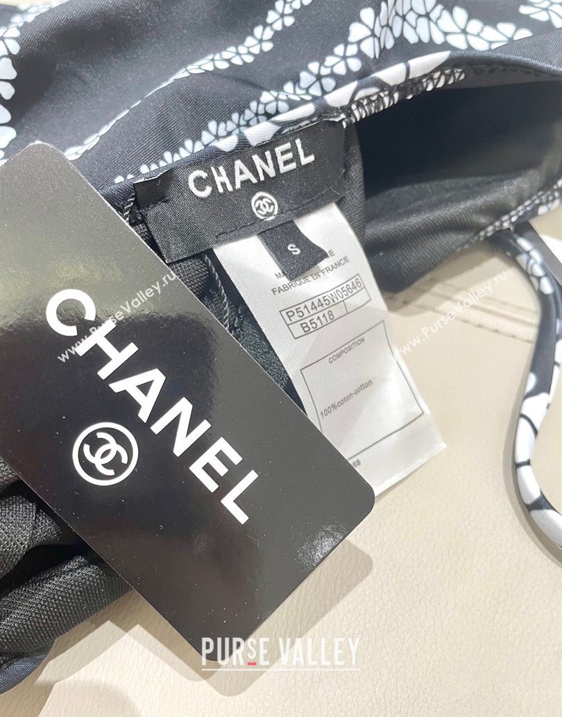 Chanel Printed One-Piece Swimwear Black 2025 1112 (SHI-251112098)