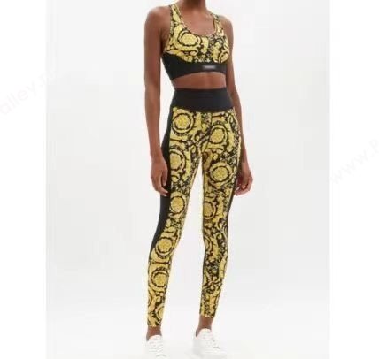 Versace Yoga Activewear Set Yellow/Black 2025 1112 (XMN-251112084)