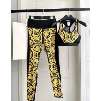 Versace Yoga Activewear Set Yellow/Black 2025 1112 (XMN-251112084)