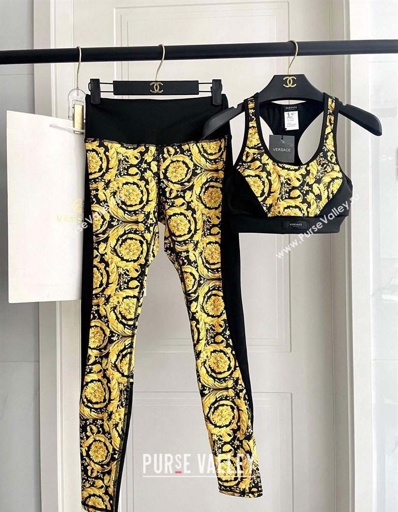 Versace Yoga Activewear Set Yellow/Black 2025 1112 (XMN-251112084)