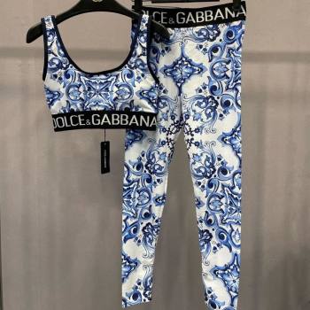 Dolce Gabbana Yoga Activewear Set Blue 2025 1112 (XMN-251112087)