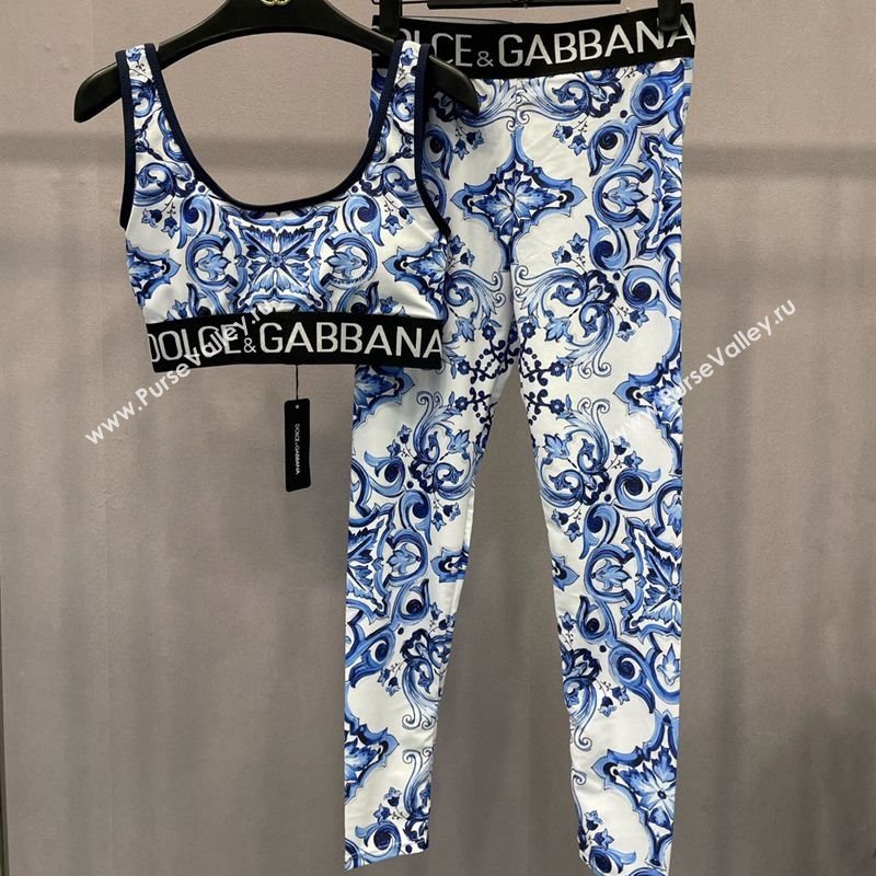 Dolce Gabbana Yoga Activewear Set Blue 2025 1112 (XMN-251112087)
