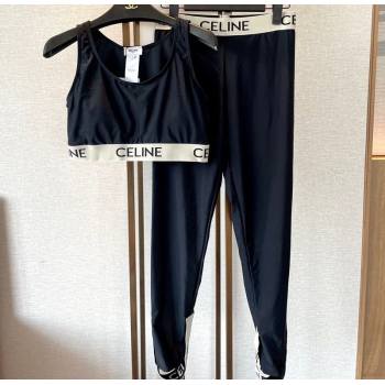 Celine Yoga Activewear Set Black/White 2025 1112 (XMN-251112089)