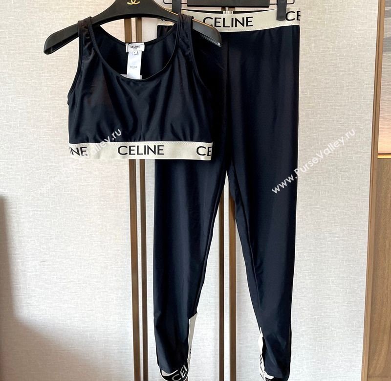 Celine Yoga Activewear Set Black/White 2025 1112 (XMN-251112089)