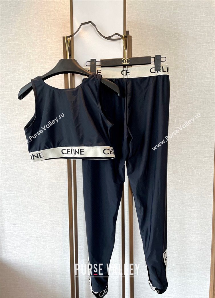 Celine Yoga Activewear Set Black/White 2025 1112 (XMN-251112089)