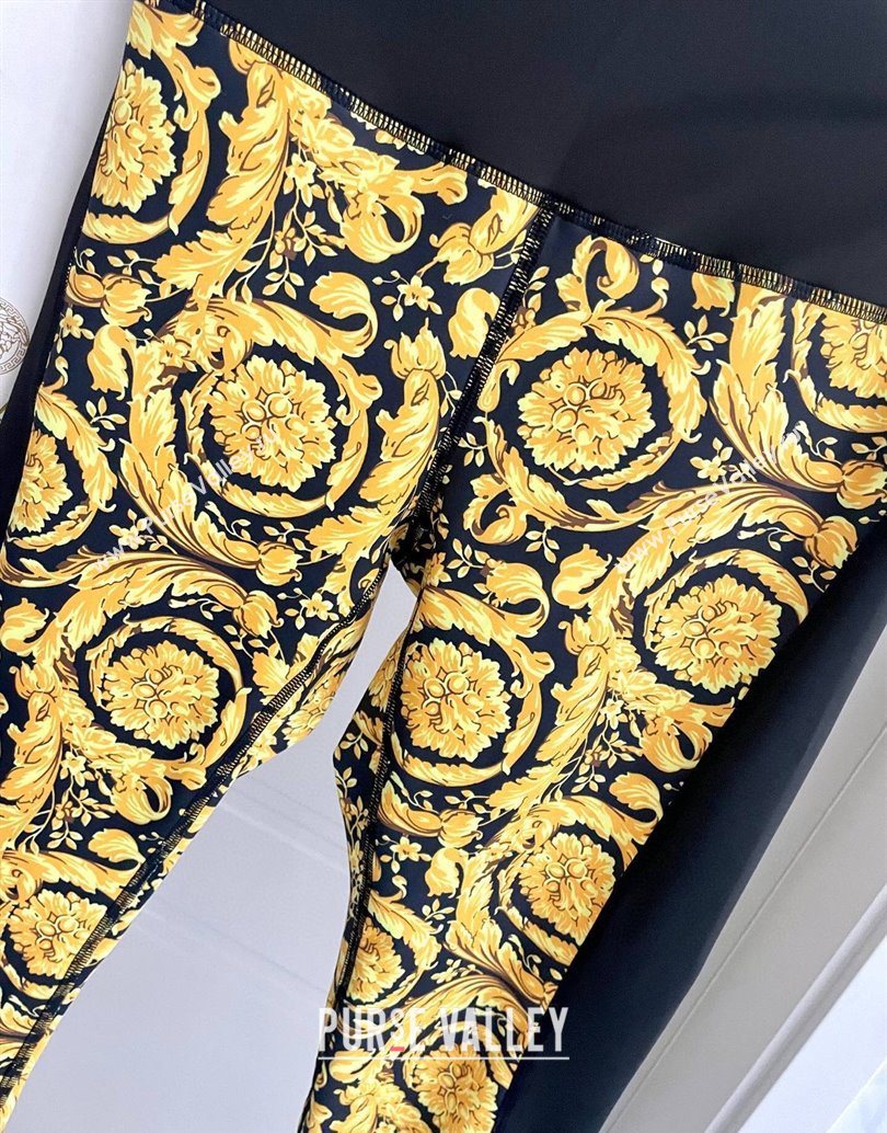 Versace Yoga Activewear Set Yellow/Black 2025 1112 (XMN-251112084)