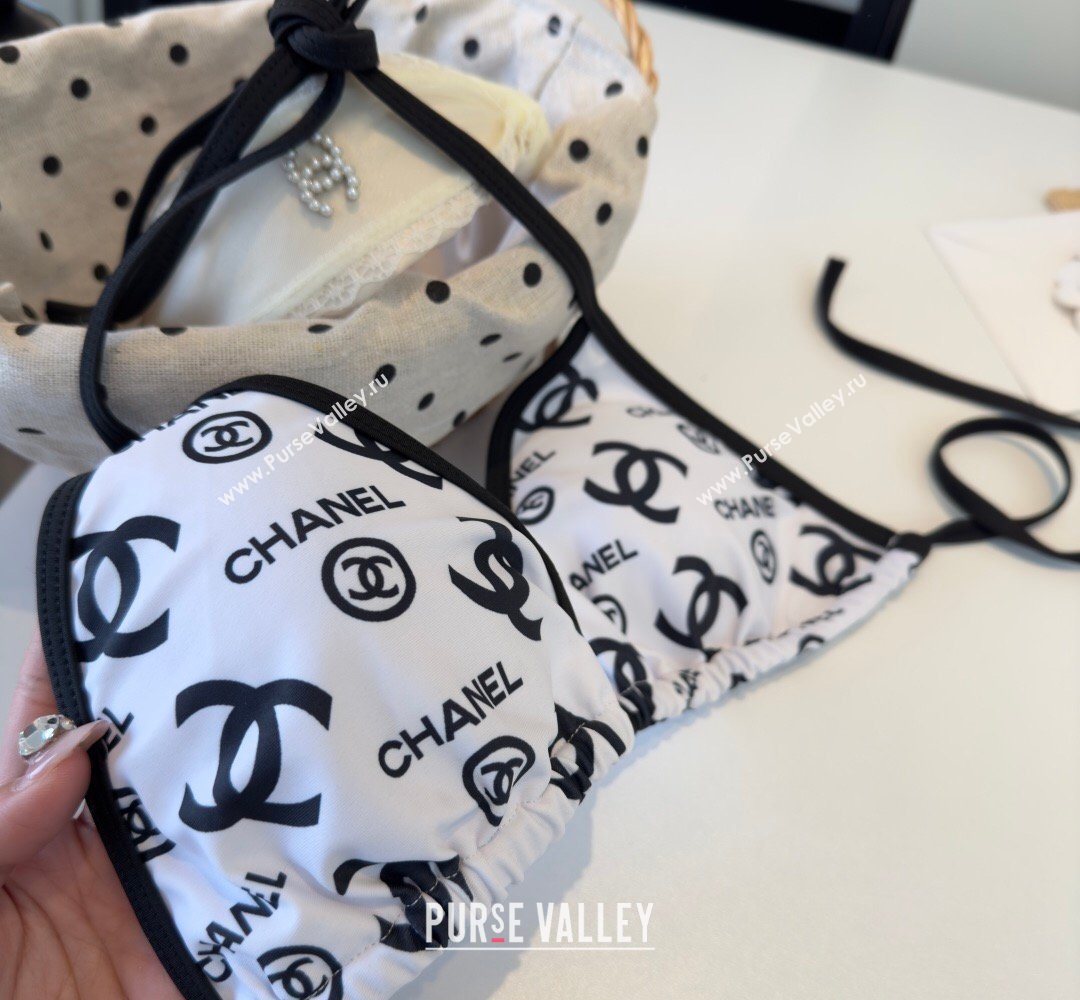 Chanel Two-Pieces Swimwear with CC Allover White 2026 0319 (WN-260319018)