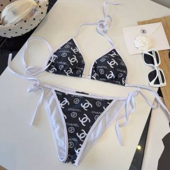 Chanel Two-Pieces Swimwear with CC Allover Black 2026 0319 (WN-260319019)