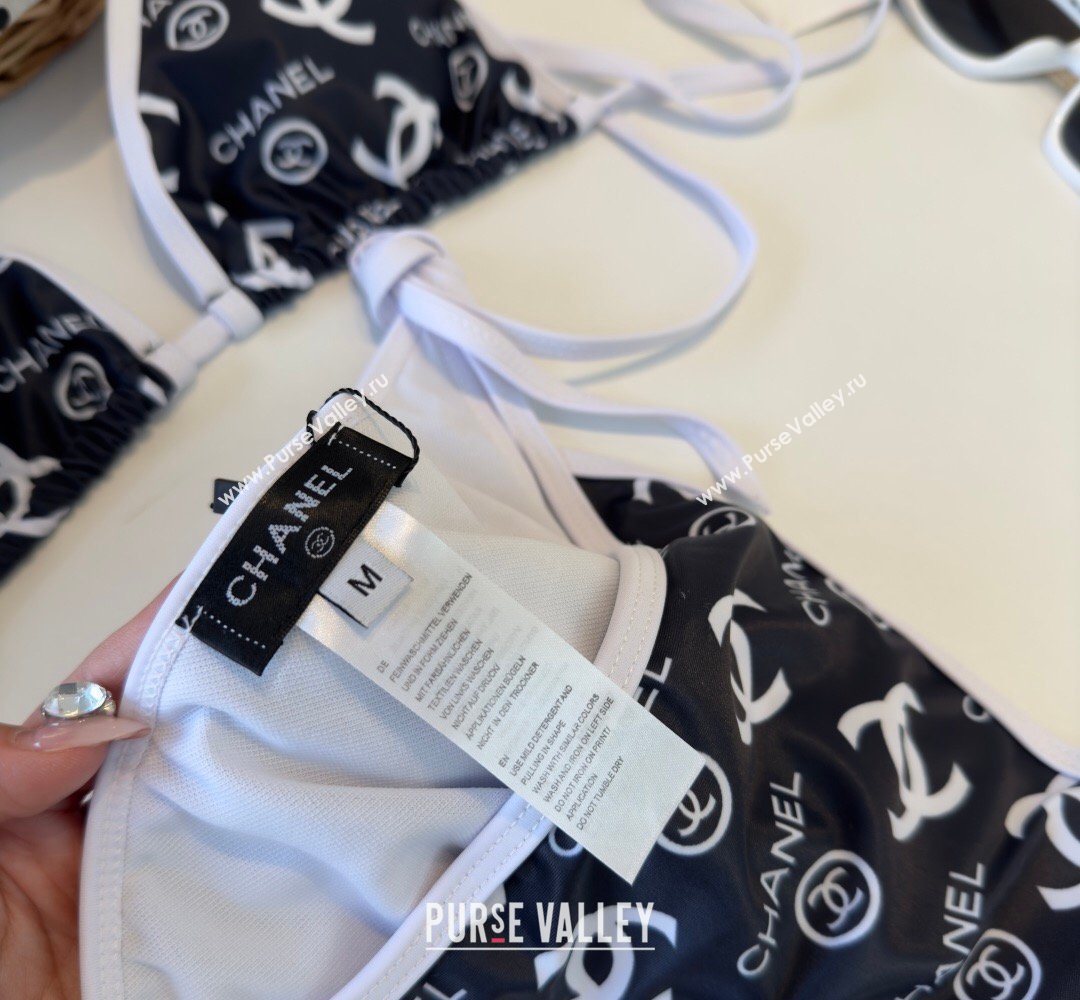 Chanel Two-Pieces Swimwear with CC Allover Black 2026 0319 (WN-260319019)