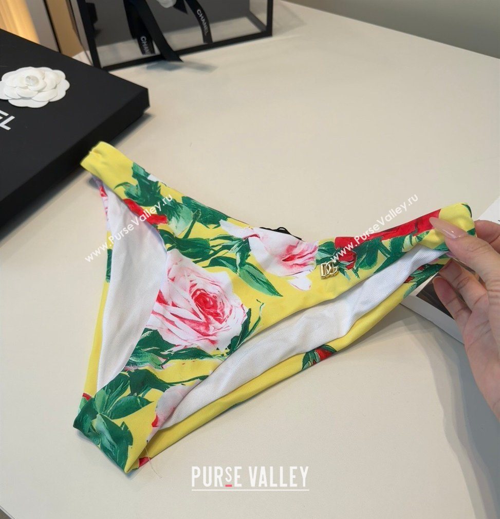 Dolce Gabbana Two-Pieces Swimwear with Flora Print Yellow 2026 DG031901 (SHI-260319034)