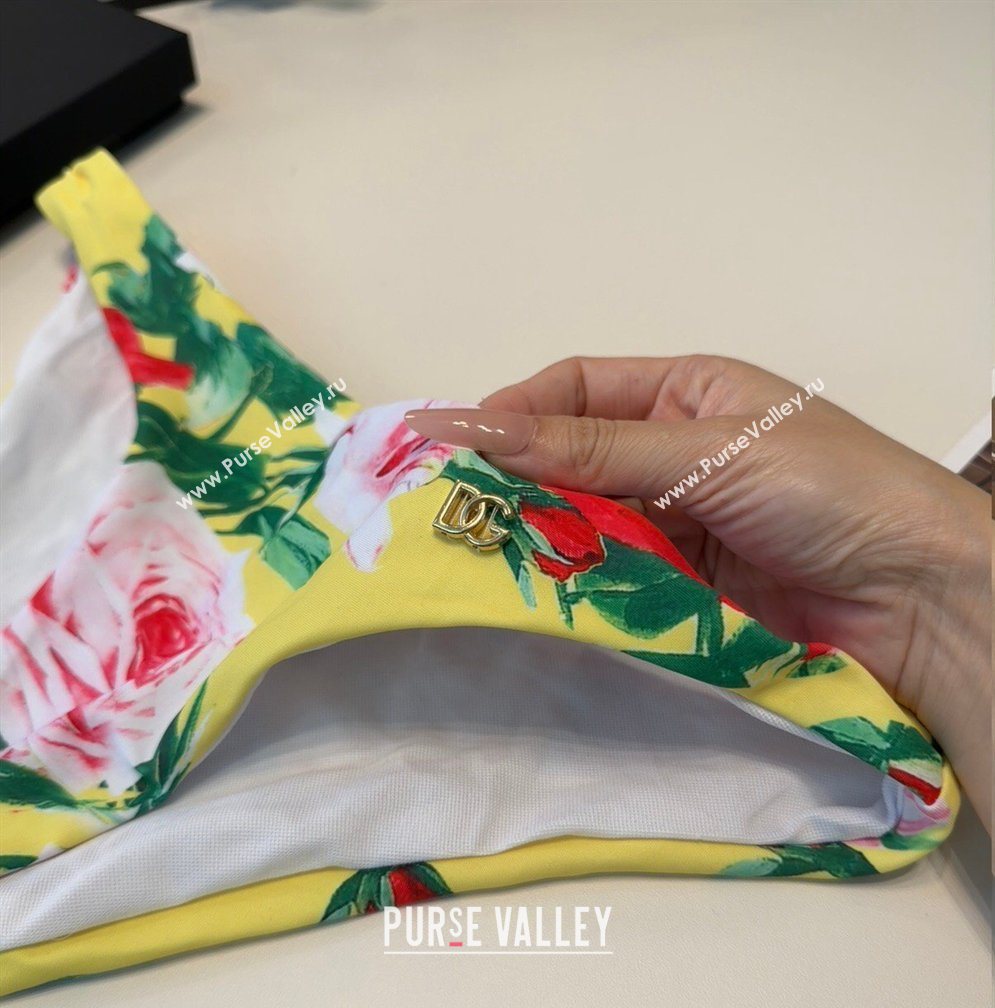 Dolce Gabbana Two-Pieces Swimwear with Flora Print Yellow 2026 DG031901 (SHI-260319034)