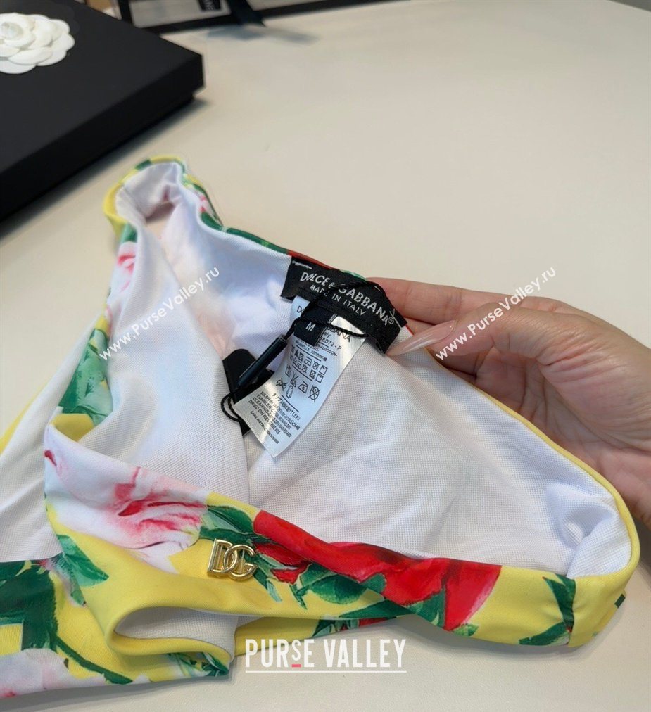 Dolce Gabbana Two-Pieces Swimwear with Flora Print Yellow 2026 DG031901 (SHI-260319034)