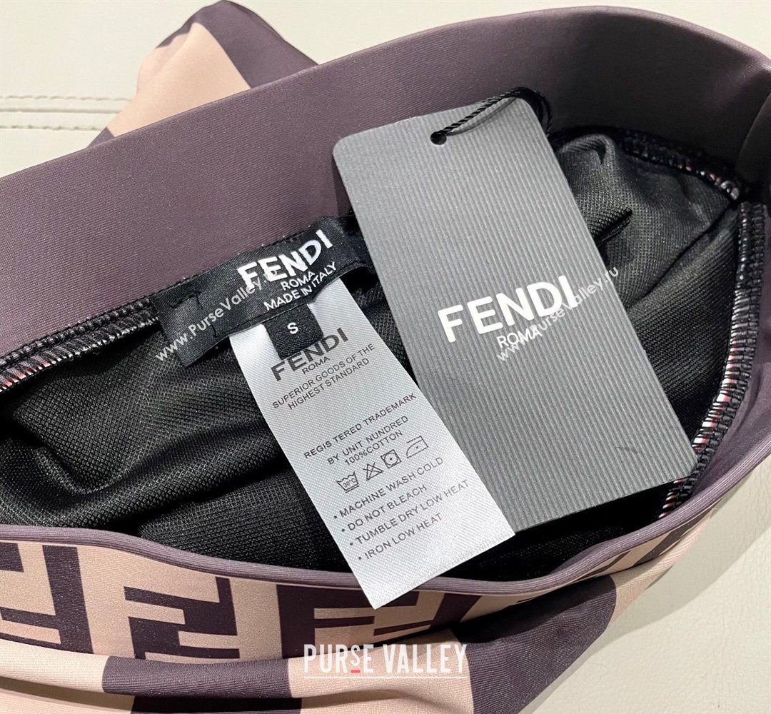 Fendi Two-Pieces Swimwear with Stripes Brown/Nude 2026 FE031902 (SHI-260319050)