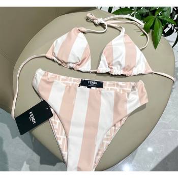 Fendi Two-Pieces Swimwear with Stripes White/Pink 2026 FE031901 (SHI-260319048)