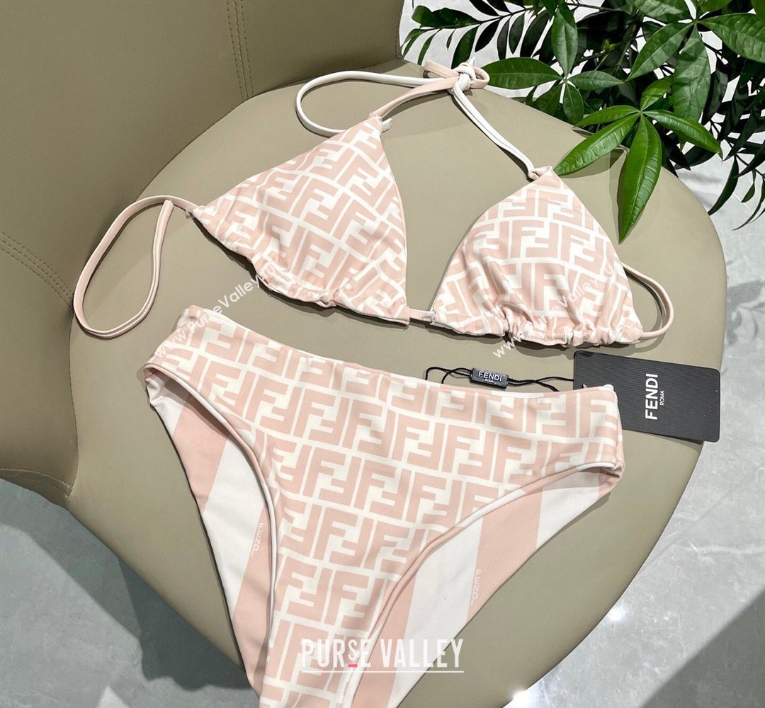Fendi Two-Pieces Swimwear with Stripes White/Pink 2026 FE031901 (SHI-260319048)