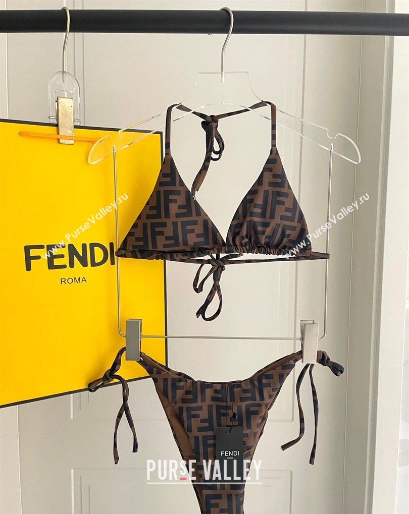 Fendi Two-Pieces Swimwear with FF Brown2 2026 FE031902 (SHI-260319052)