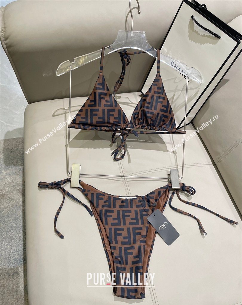 Fendi Two-Pieces Swimwear with FF Brown2 2026 FE031902 (SHI-260319052)