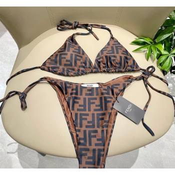 Fendi Two-Pieces Swimwear with FF Brown2 2026 FE031902 (SHI-260319052)
