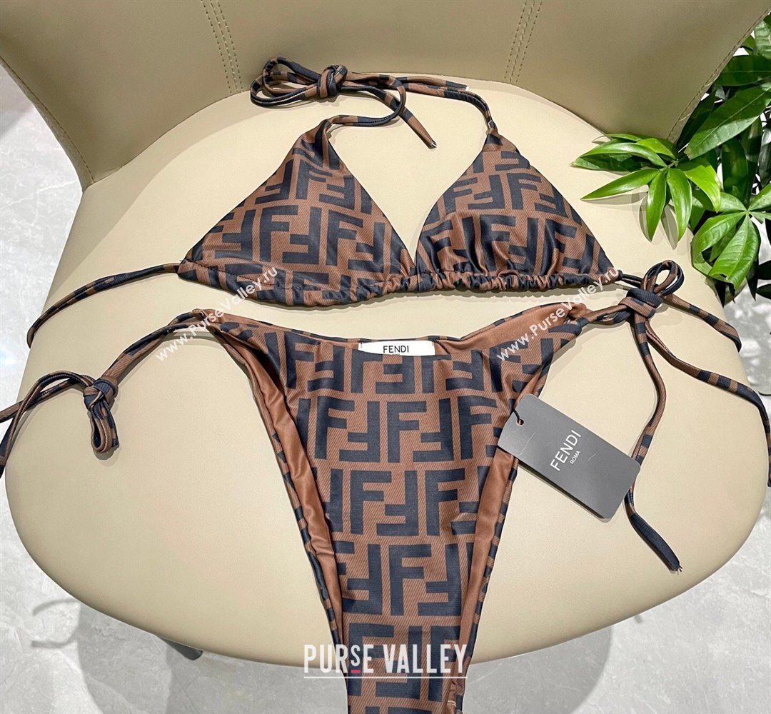 Fendi Two-Pieces Swimwear with FF Brown2 2026 FE031902 (SHI-260319052)