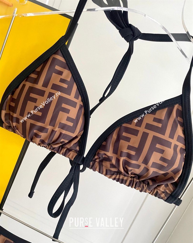 Fendi Two-Pieces Swimwear with FF Brown/Black 2026 FE031902 (SHI-260319053)
