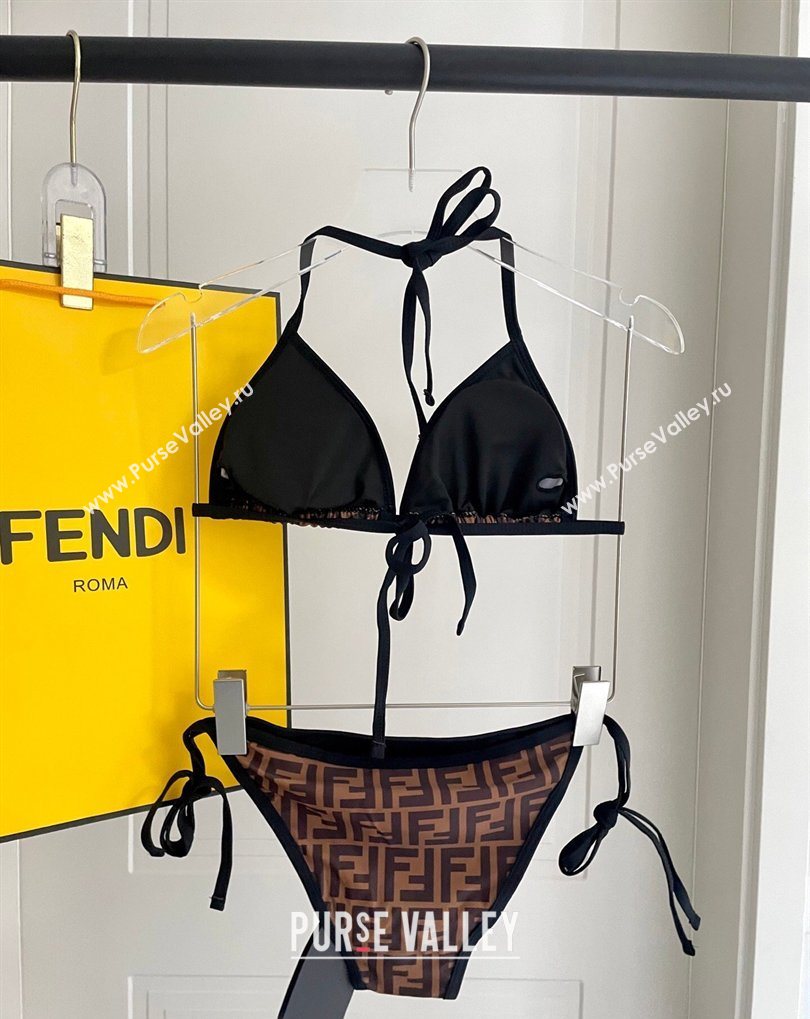 Fendi Two-Pieces Swimwear with FF Brown/Black 2026 FE031902 (SHI-260319053)