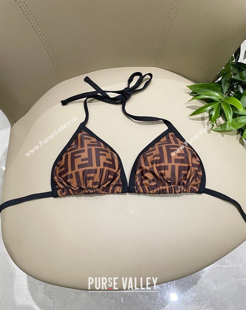 Fendi Two-Pieces Swimwear with FF Brown/Black 2026 FE031902 (SHI-260319053)