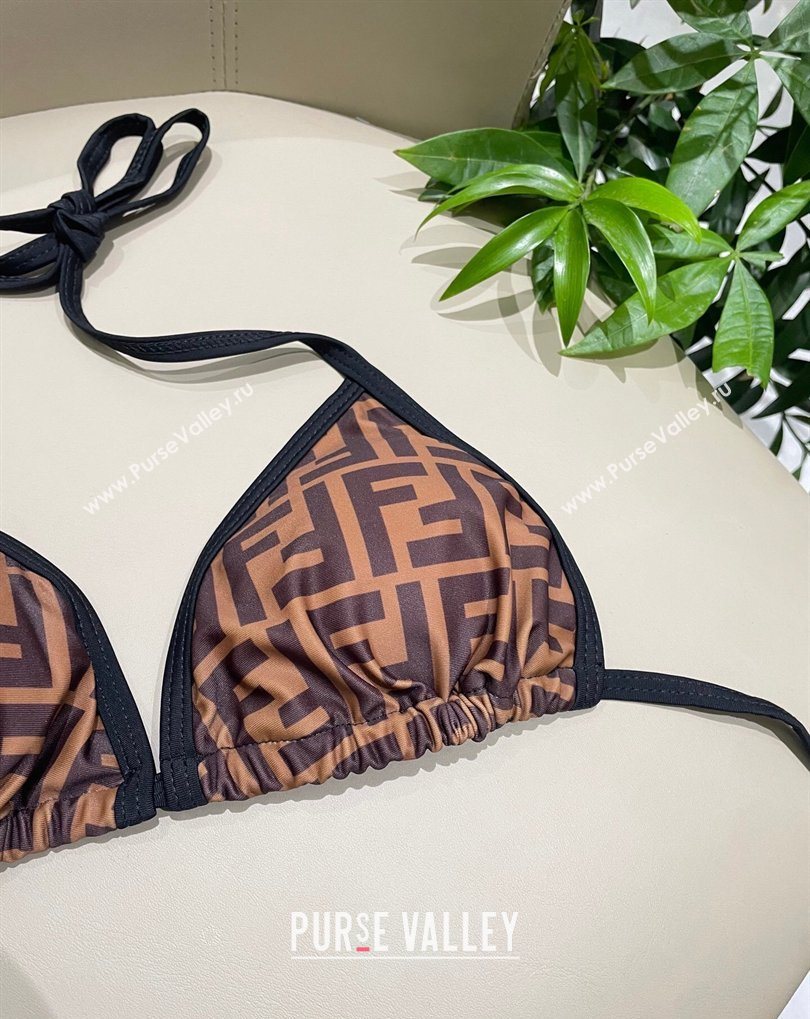 Fendi Two-Pieces Swimwear with FF Brown/Black 2026 FE031902 (SHI-260319053)