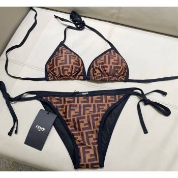 Fendi Two-Pieces Swimwear with FF Brown/Black 2026 FE031902 (SHI-260319053)