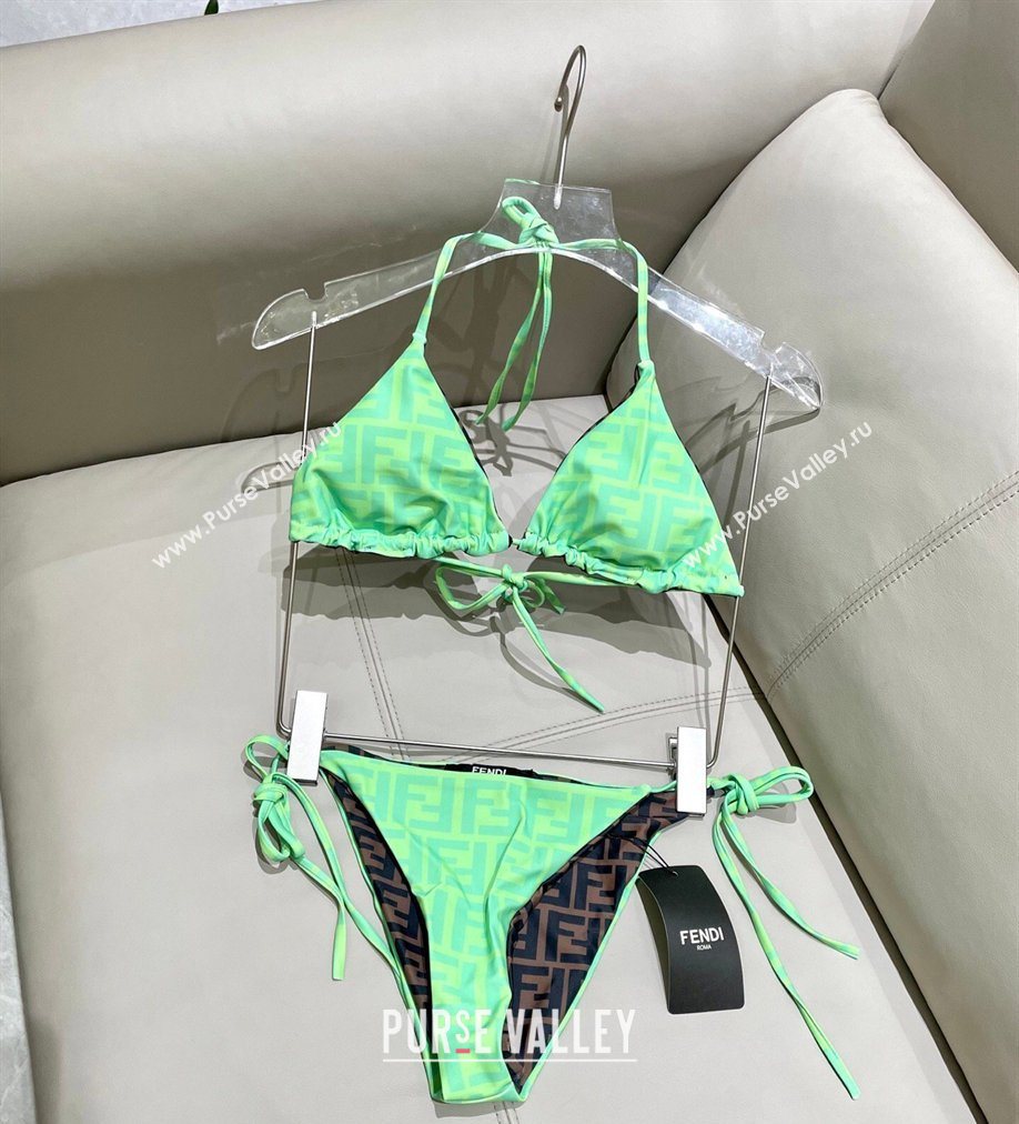 Fendi Two-Pieces Swimwear with FF Green/Brown 2026 FE031904 (SHI-260319058)