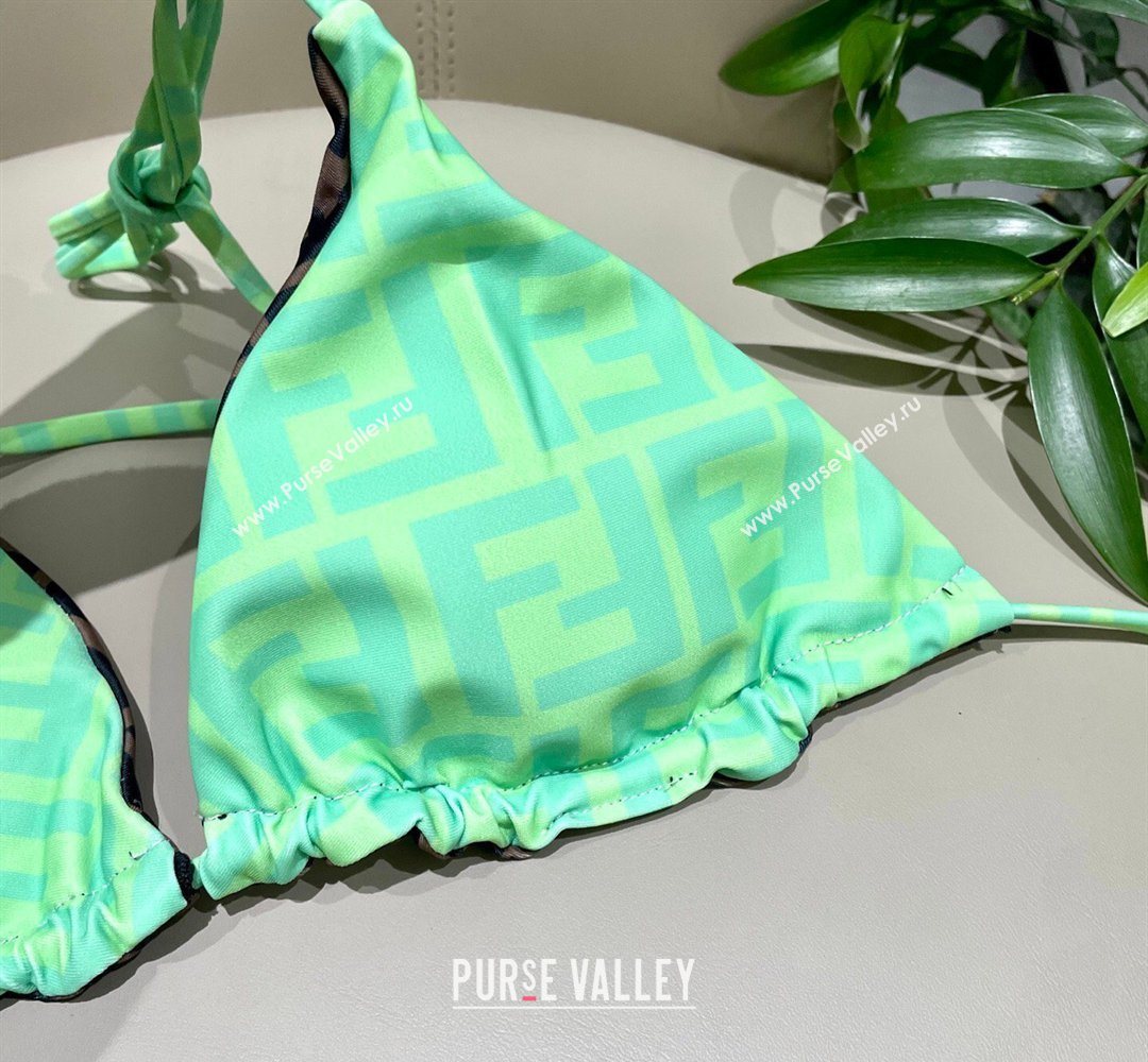 Fendi Two-Pieces Swimwear with FF Green/Brown 2026 FE031904 (SHI-260319058)