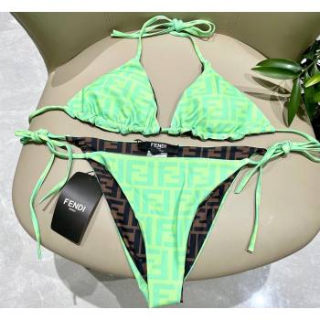 Fendi Two-Pieces Swimwear with FF Green/Brown 2026 FE031904 (SHI-260319058)