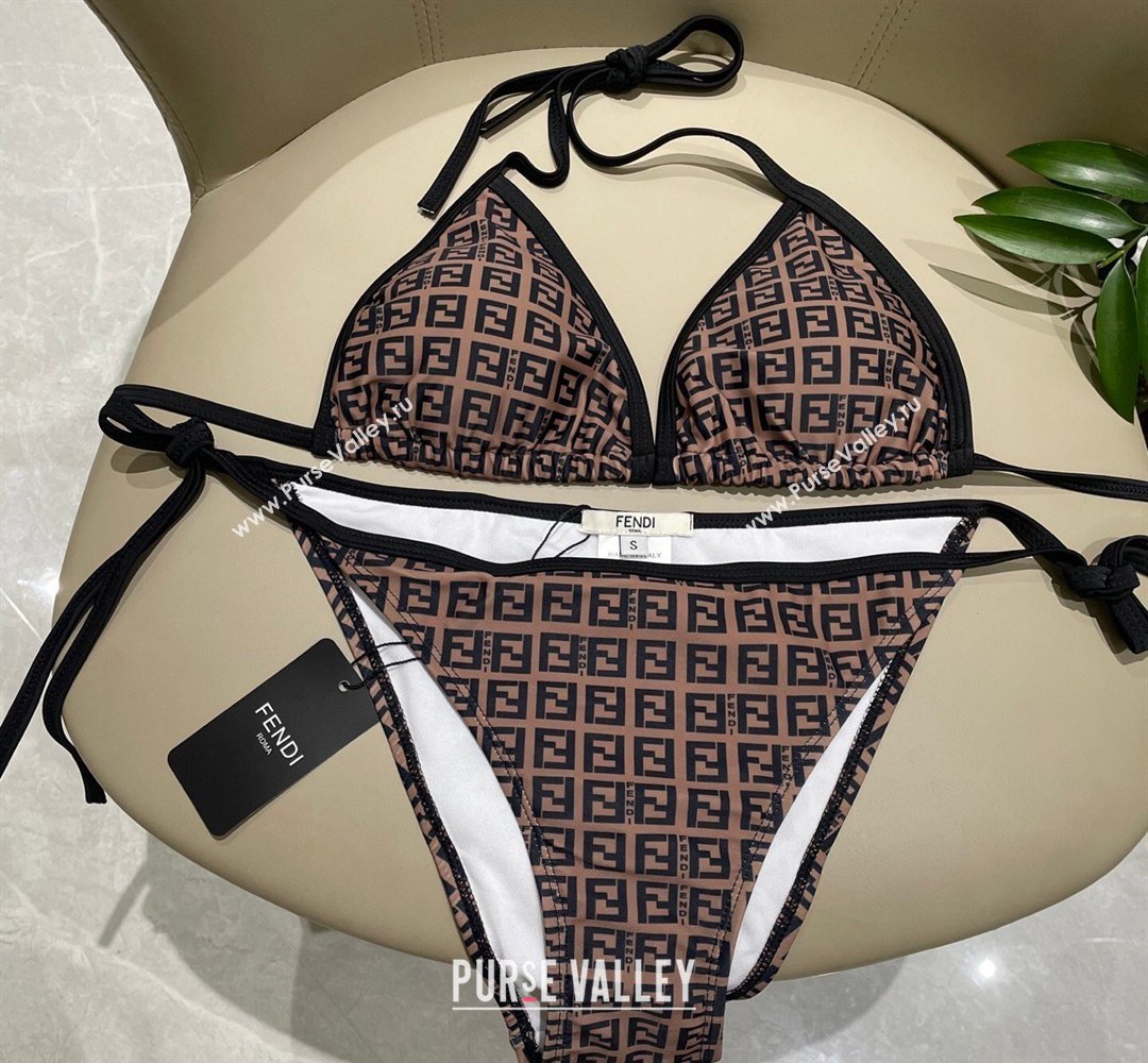 Fendi Two-Pieces Swimwear with FF Brown 2026 FE031905 (WM-260319059)