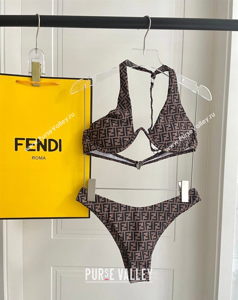 Fendi Two-Pieces Swimwear with FF Brown 2026 FE031906 (WM-260319060)