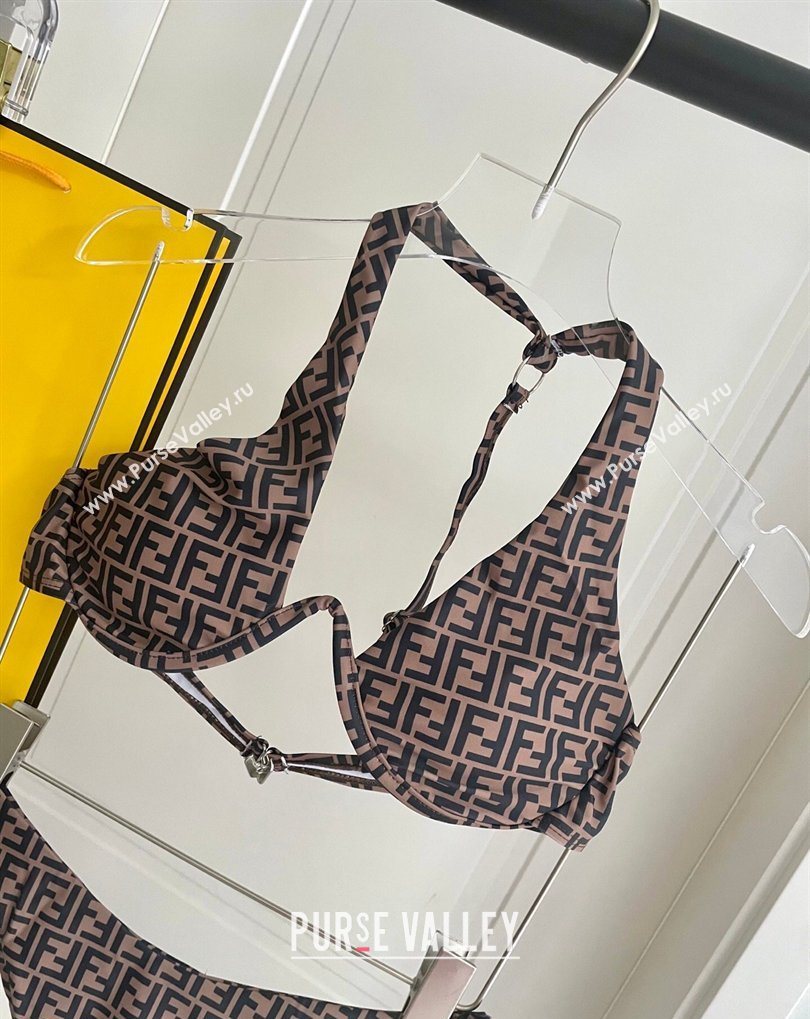 Fendi Two-Pieces Swimwear with FF Brown 2026 FE031906 (WM-260319060)