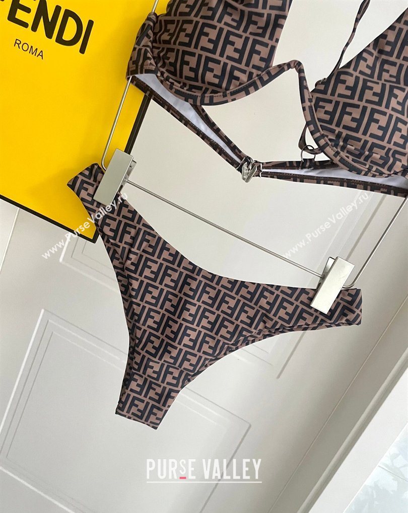 Fendi Two-Pieces Swimwear with FF Brown 2026 FE031906 (WM-260319060)