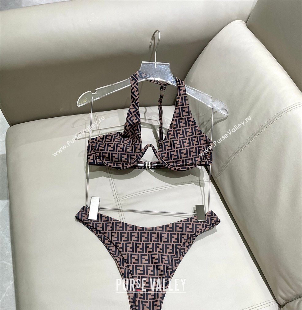 Fendi Two-Pieces Swimwear with FF Brown 2026 FE031906 (WM-260319060)