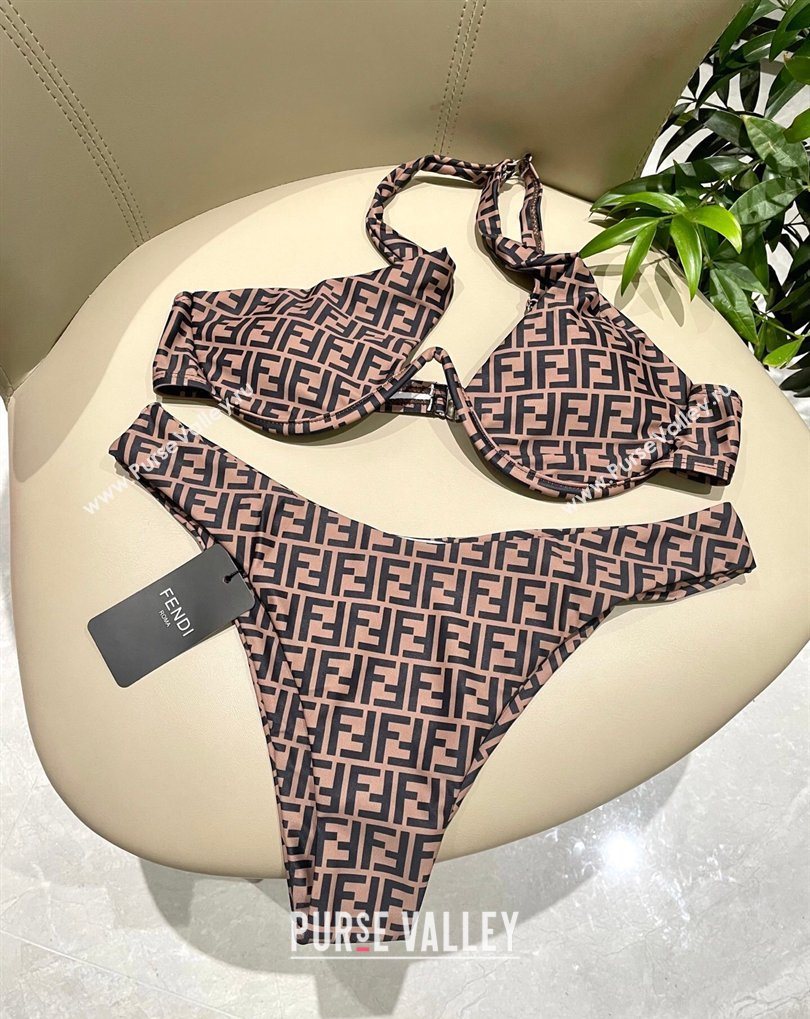 Fendi Two-Pieces Swimwear with FF Brown 2026 FE031906 (WM-260319060)