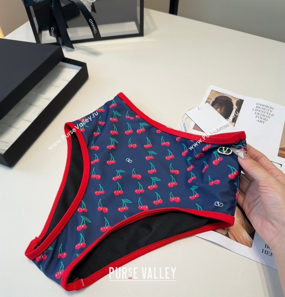 Dolce Gabbana DG Two-Pieces Swimwear with Berry Print Blue/Red 2026 0319 (SHI-260319064)