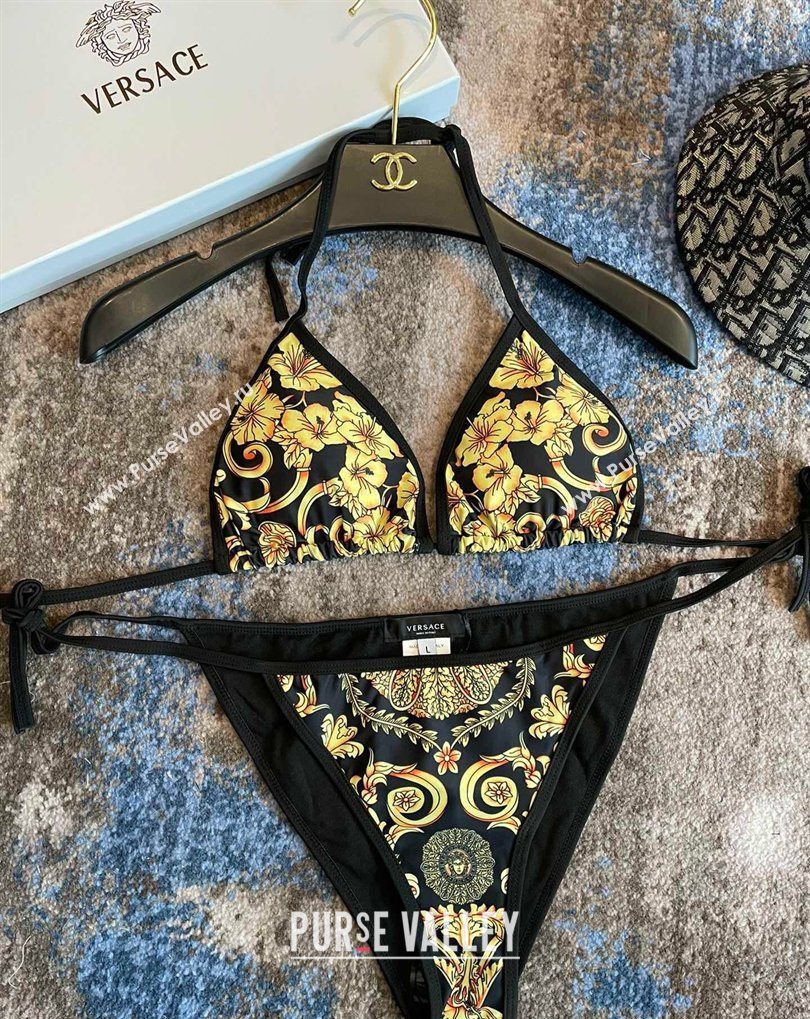 Versace Two-Pieces Swimwear Black/Gold Yellow 2026 0319 (SHI-260319092)
