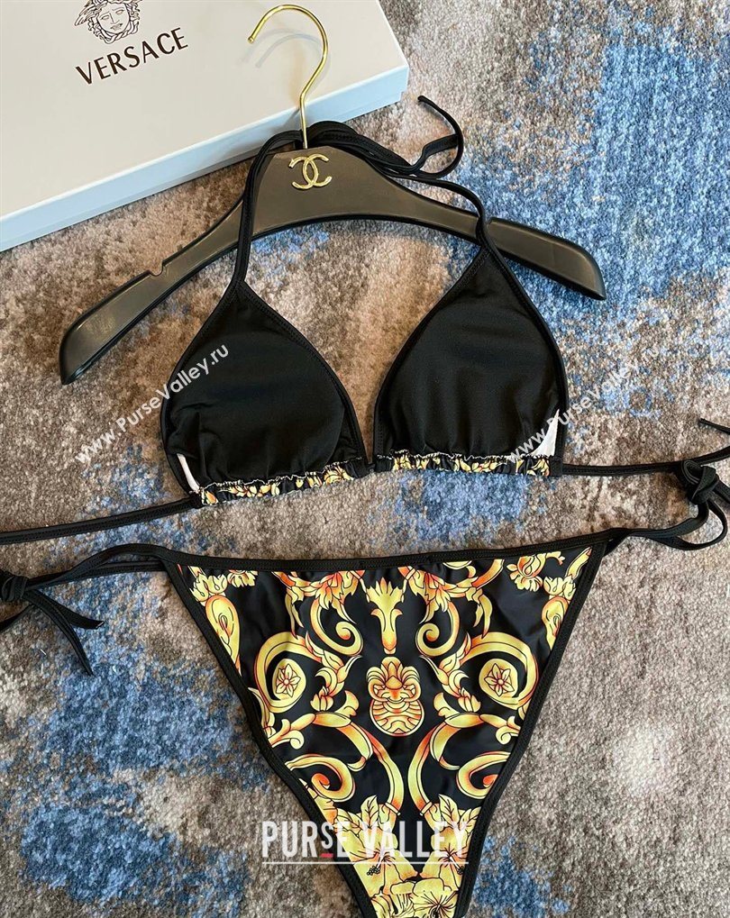 Versace Two-Pieces Swimwear Black/Gold Yellow 2026 0319 (SHI-260319092)