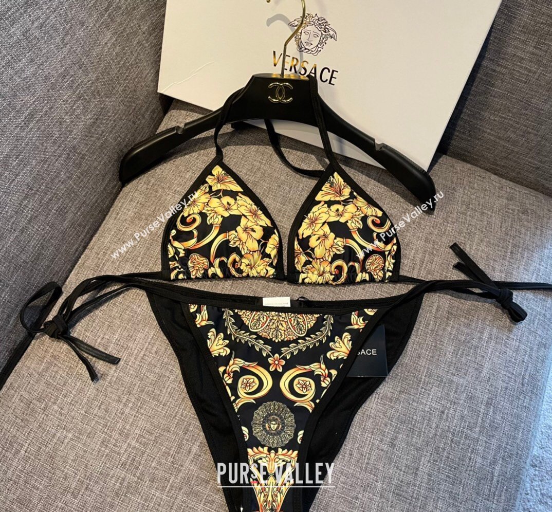 Versace Two-Pieces Swimwear Black/Gold Yellow 2026 0319 (SHI-260319092)