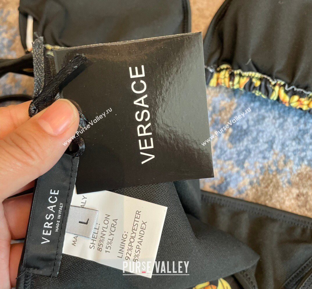 Versace Two-Pieces Swimwear Black/Gold Yellow 2026 0319 (SHI-260319092)