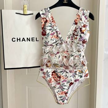 Chanel One-Piece Swimwear with Flora Print 2026 0319 (SHI-260319030)