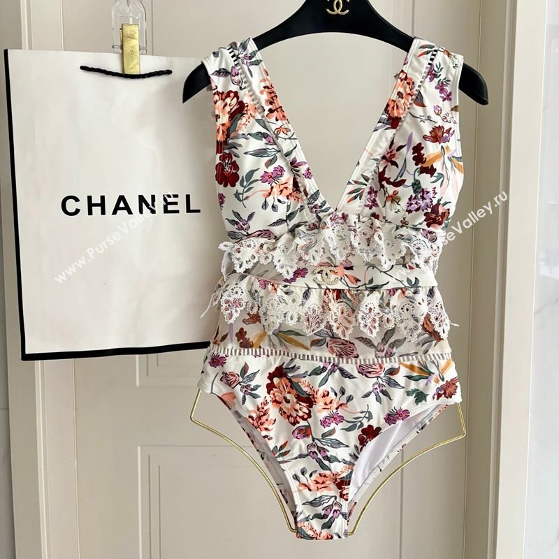 Chanel One-Piece Swimwear with Flora Print 2026 0319 (SHI-260319030)