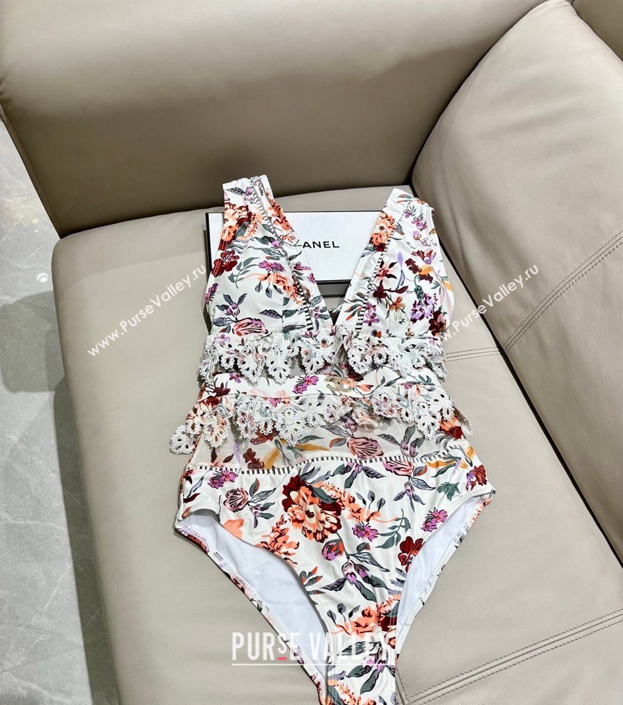 Chanel One-Piece Swimwear with Flora Print 2026 0319 (SHI-260319030)